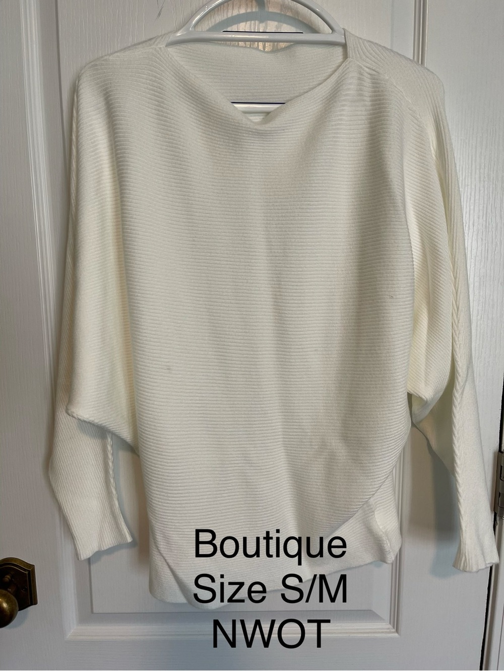 Women's Cream Knit Sweater - Boutique